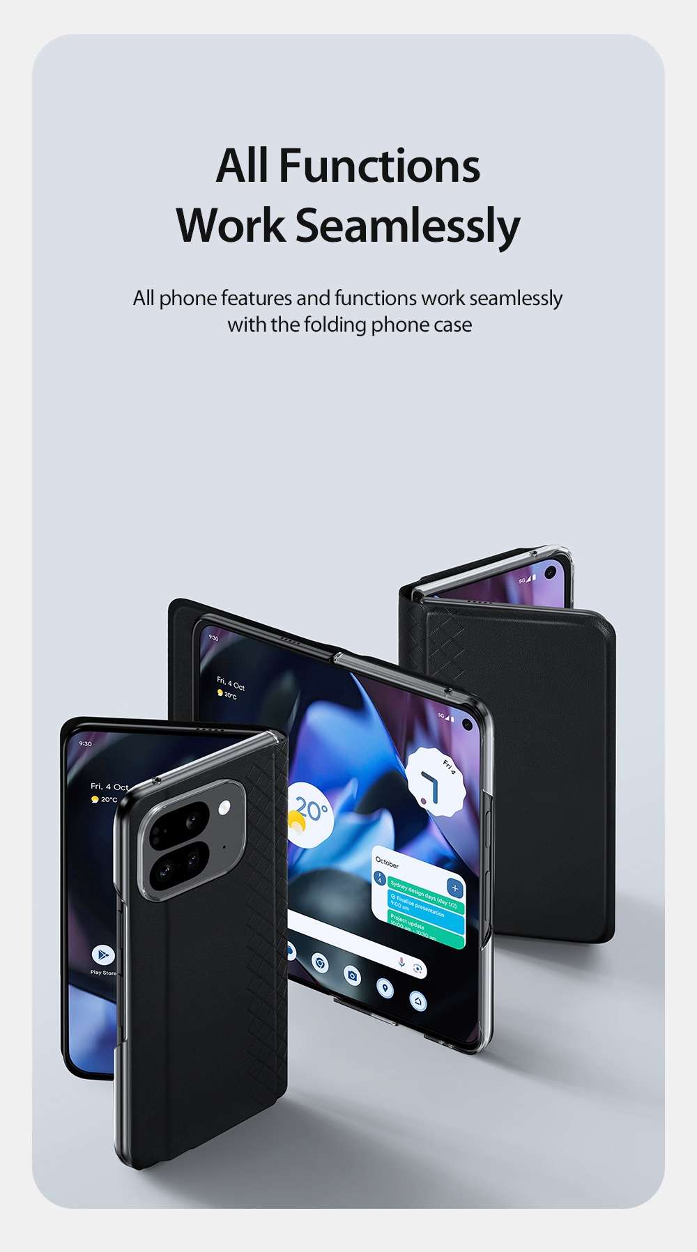 Google Pixel 9 Pro Fold PU Leather Case