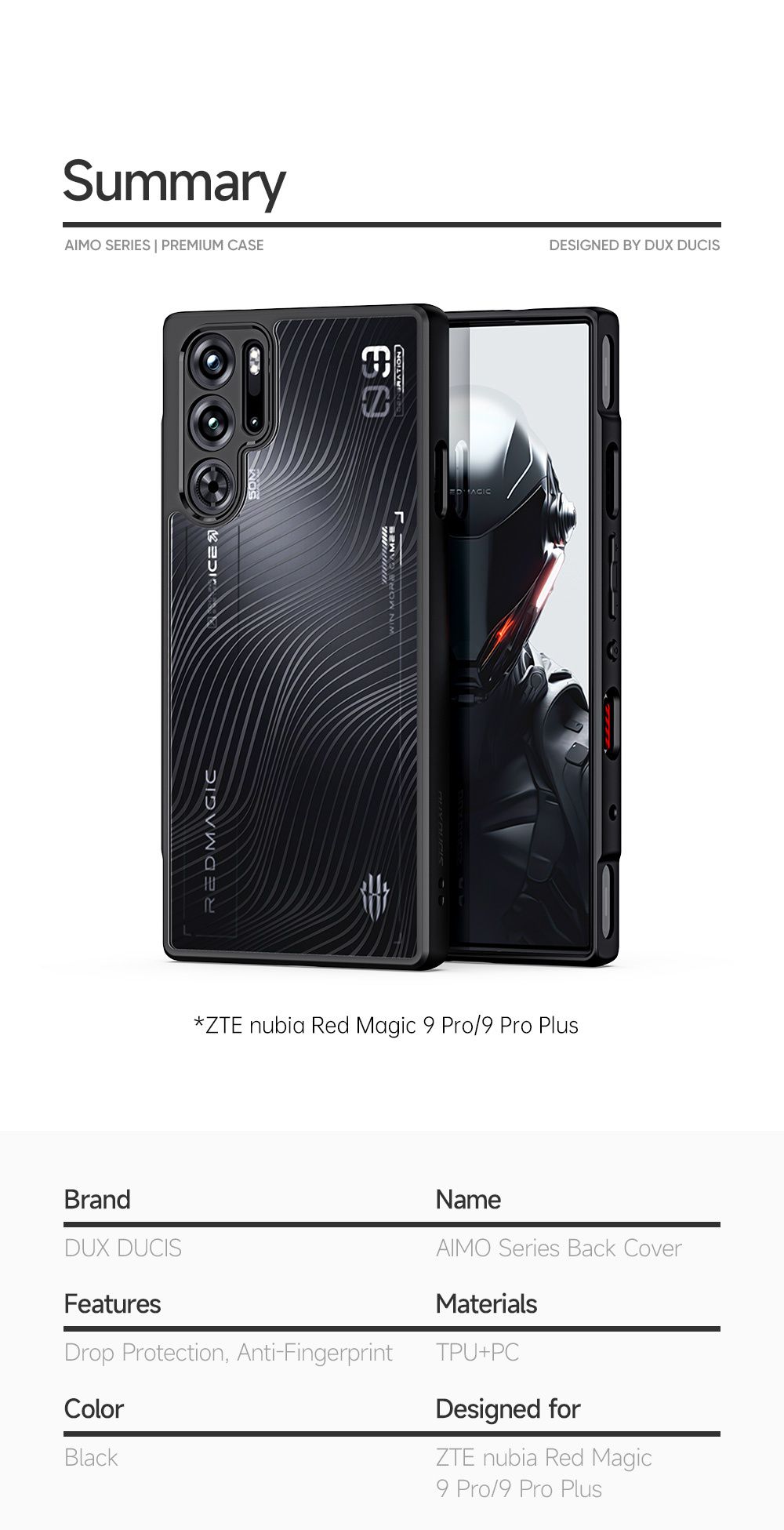 Nubia Red Magic 9 Pro Plus Cover Case