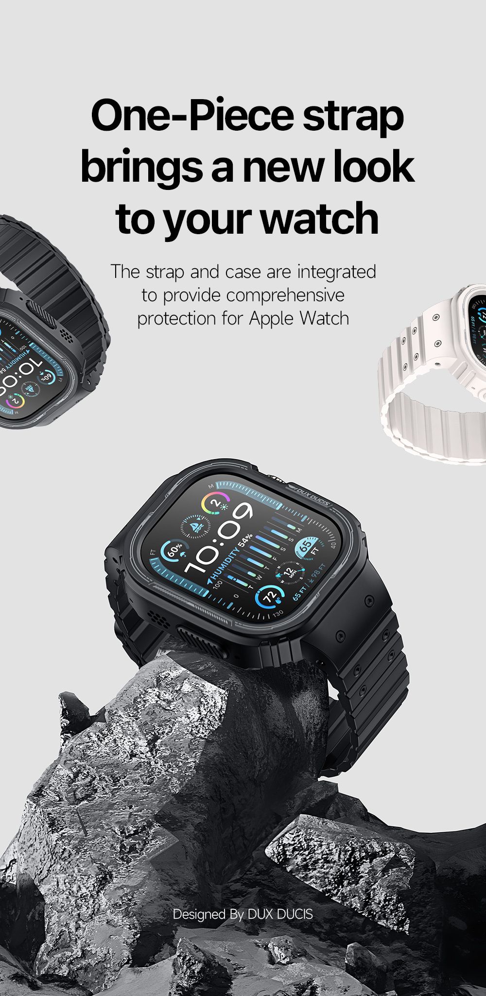 One-Piece Magnetic Silicone Strap for Apple Watch