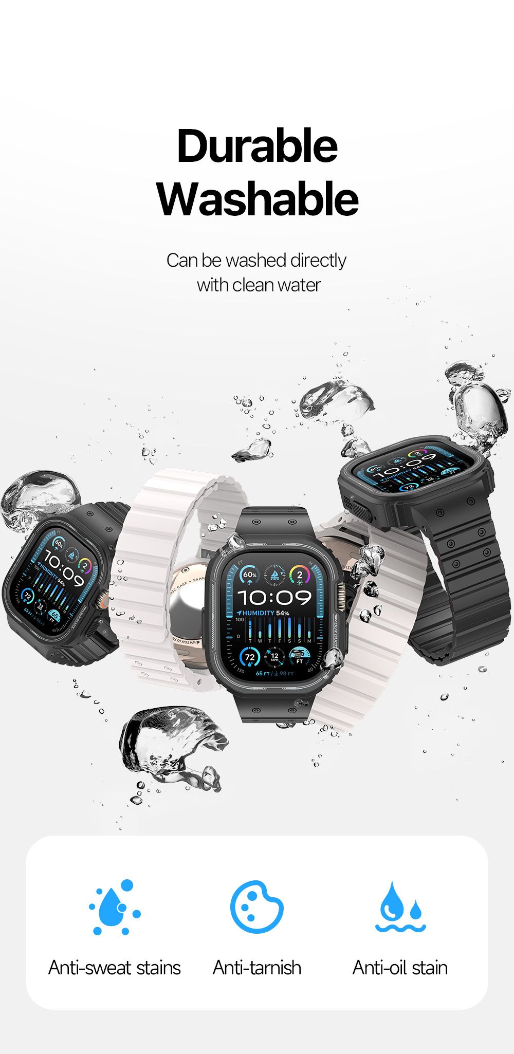 One-Piece Magnetic Silicone Strap for Apple Watch