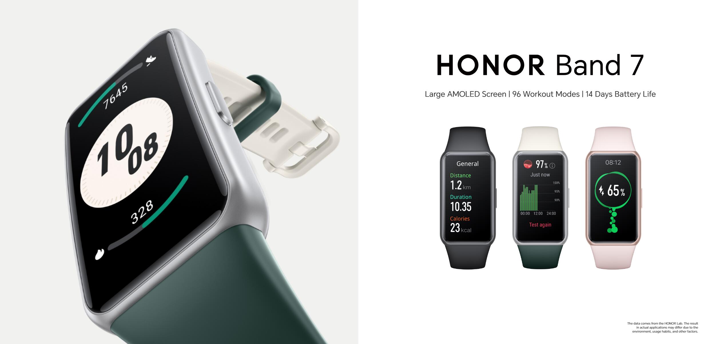 HONOR Band 7 Smartwatch 1.47 AMOLED Orologio Fitness Tracker con 96  Sportivo, Contapassi, Cardiofrequenzimetro, SpO2, Impermeabile Smart Band  per