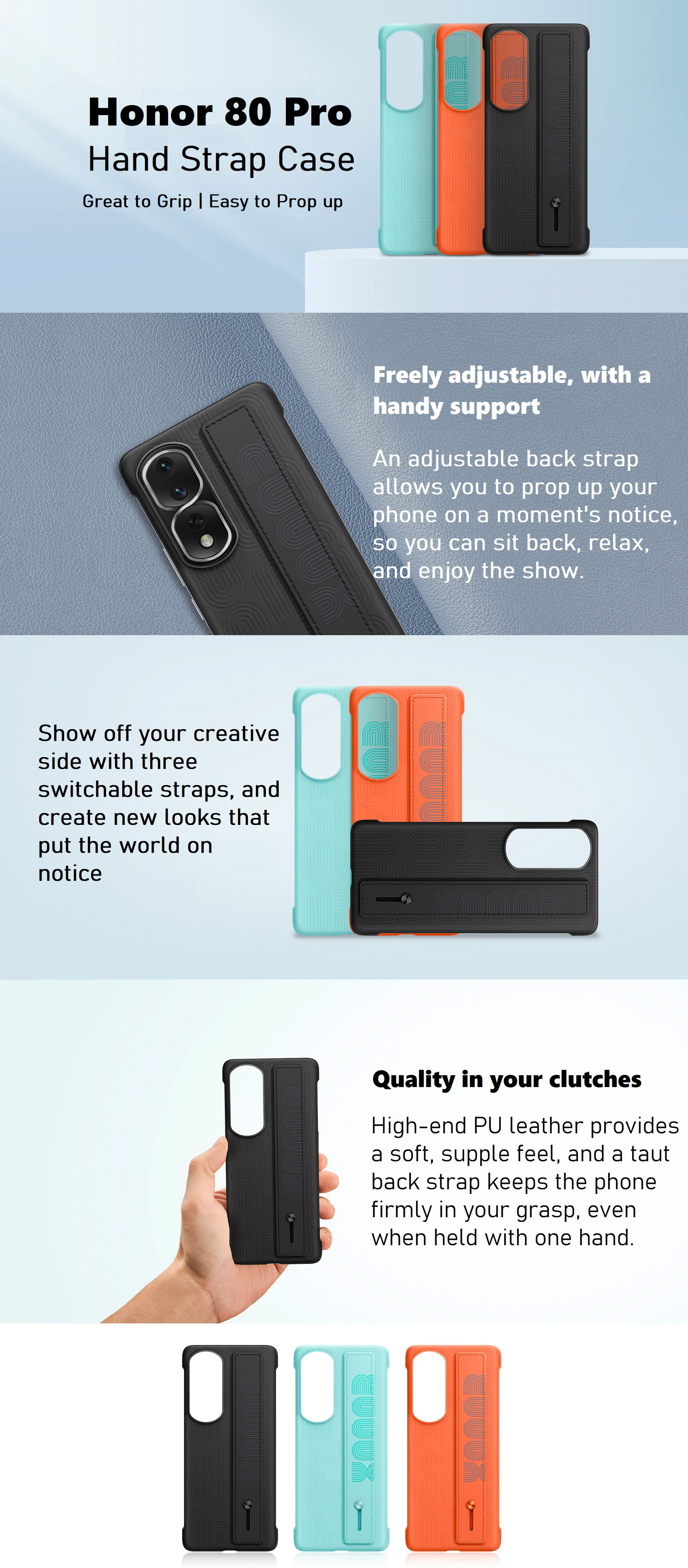 Honor 80 Pro Hand Strap Case