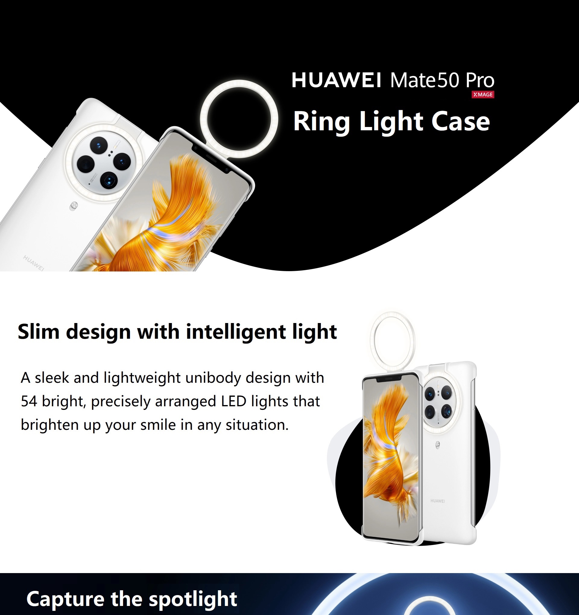 Huawei Mate 50 Pro Ring Light Case