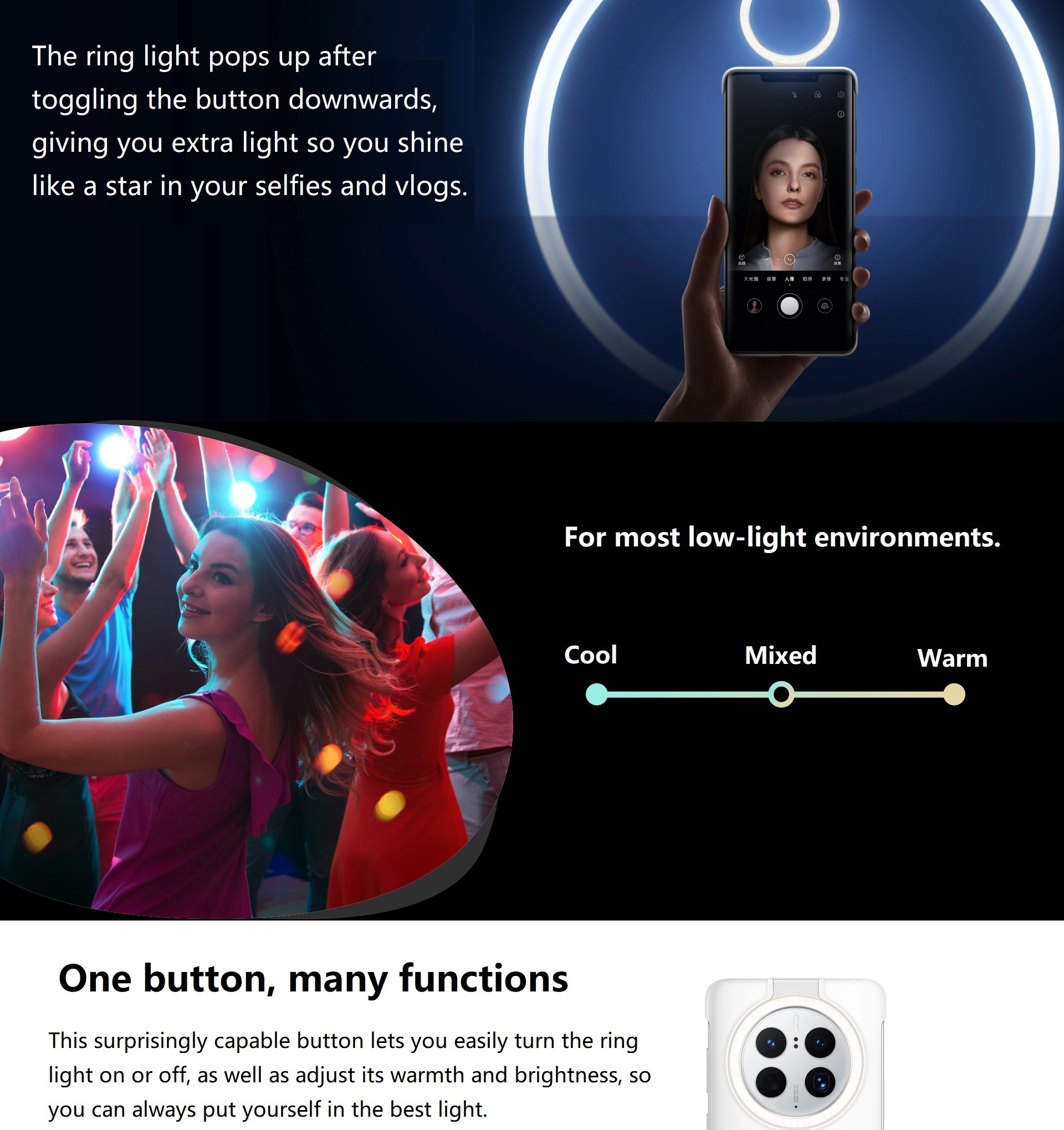 Huawei Mate 50 Pro Ring Light Case