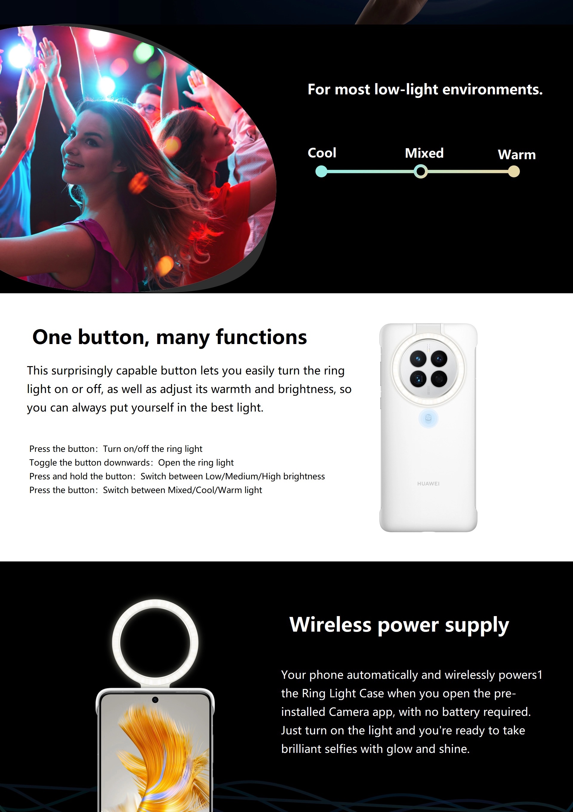 Huawei Mate 50 Ring Light Case