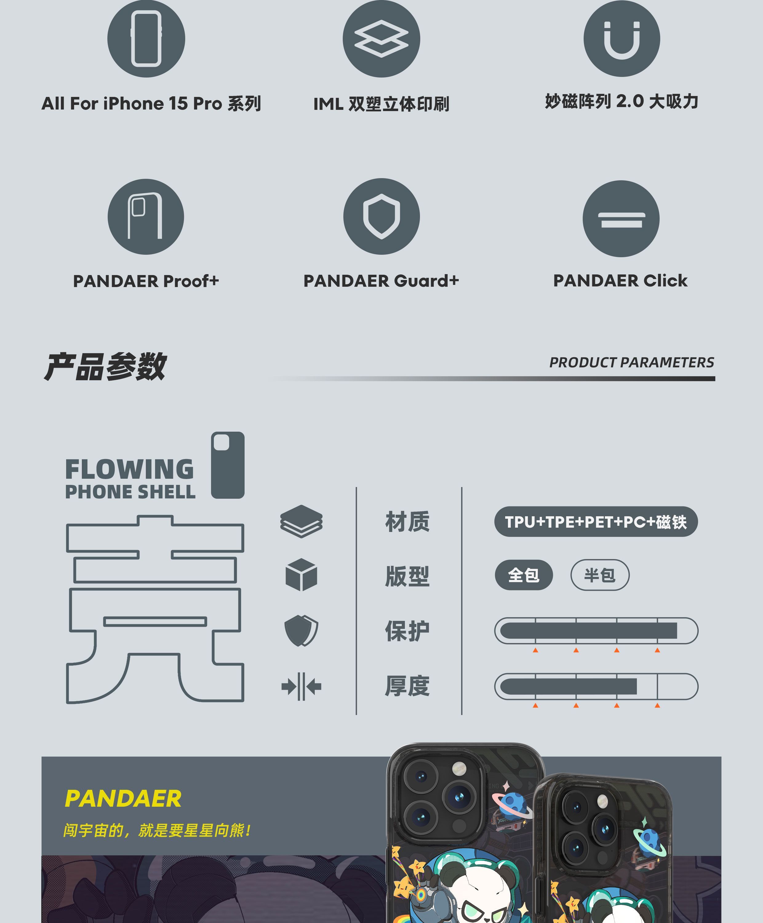 Meizu PANDAER PASA Case for iPhone 15 Pro Max