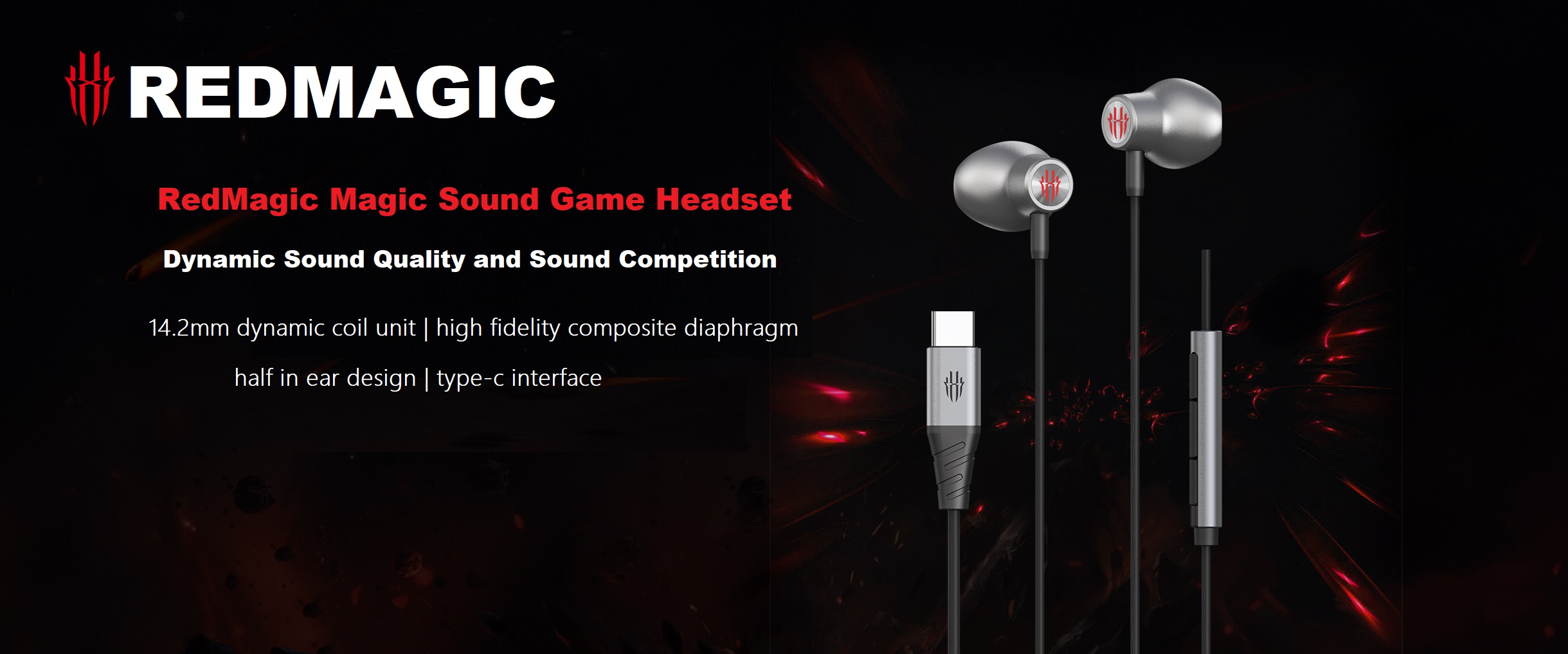 ZTE Nubia Redmagic MagicSound Type-C Wired Game Earphone