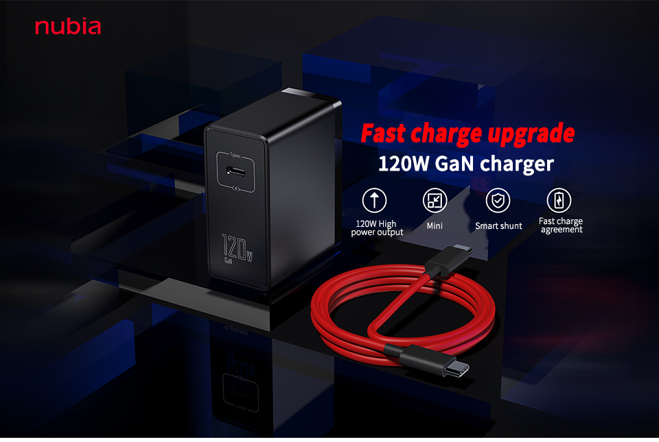 Nubia 120W GaN Quick Charger + 6A Type-C Cable 1
