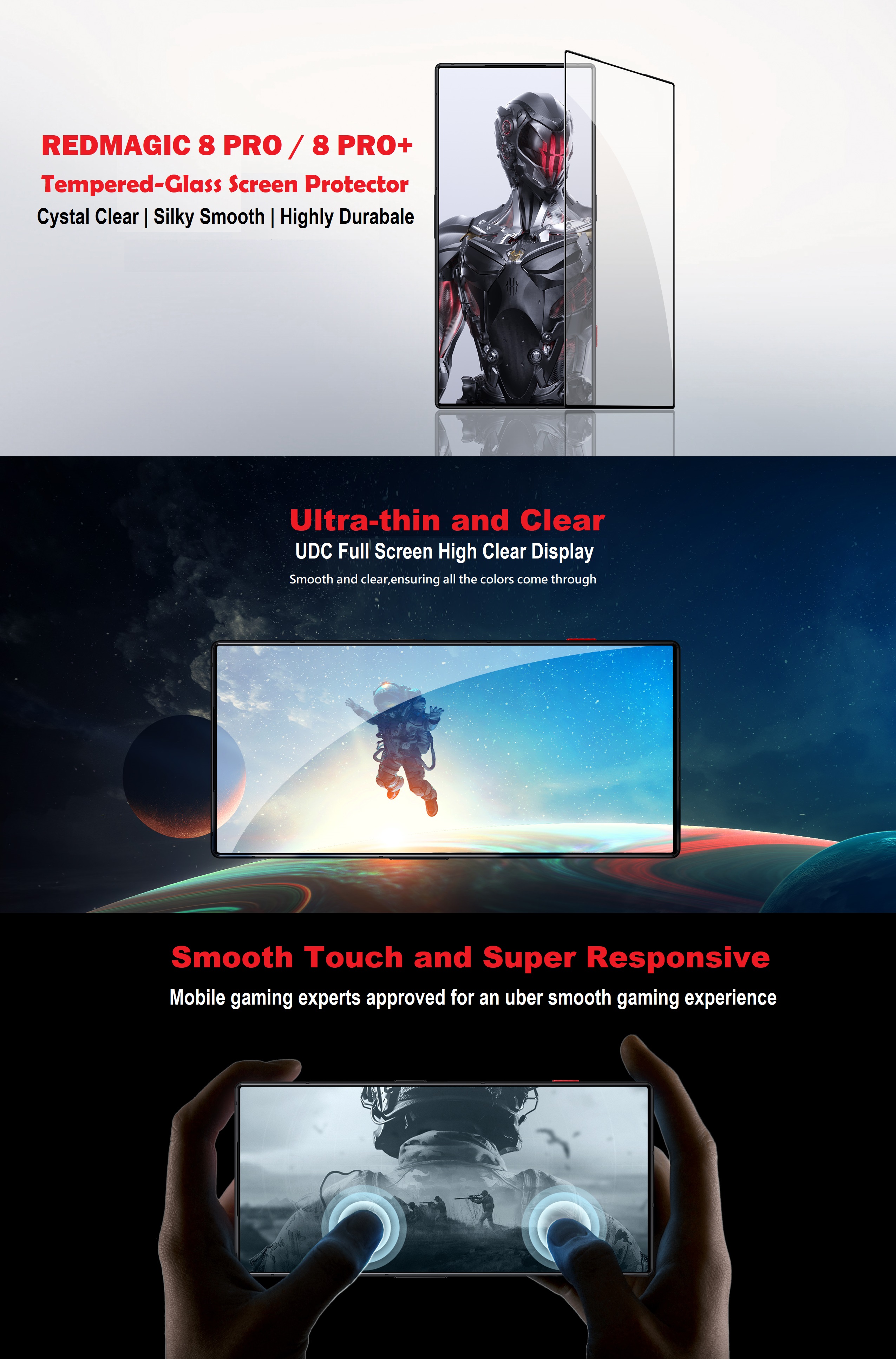 Nubia Red Magic 8 Pro Tempered Glass Screen Protector