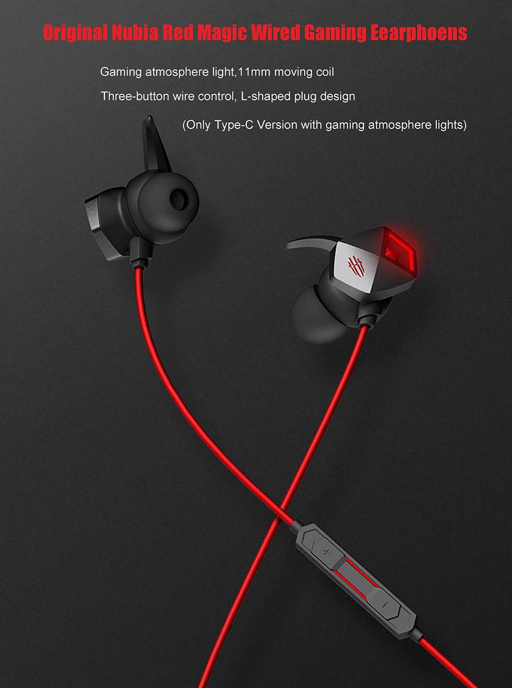 Original Nubia BH4001 Bluetooth Gaming Earphones