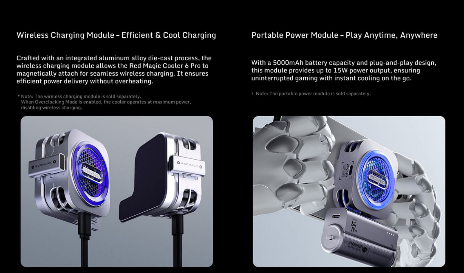 Magnetic Wireless Charger for REDMAGIC VC COOLER 6 Pro