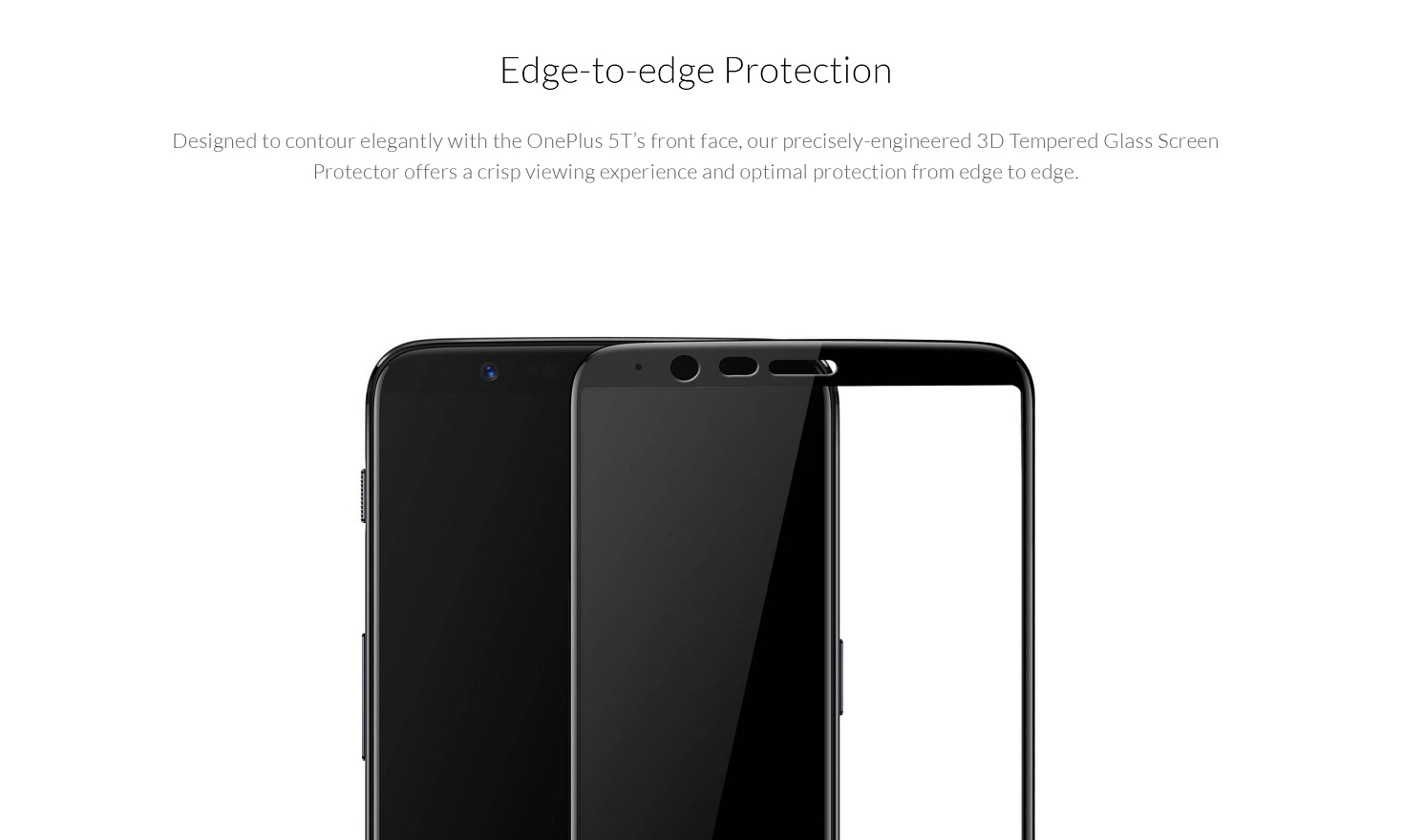 Oneplus 5 3d tempered glass screen protector black amazon