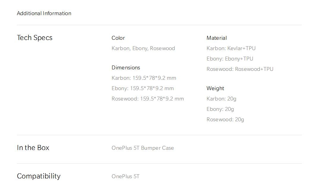 OnePlus 5T Bumper Case