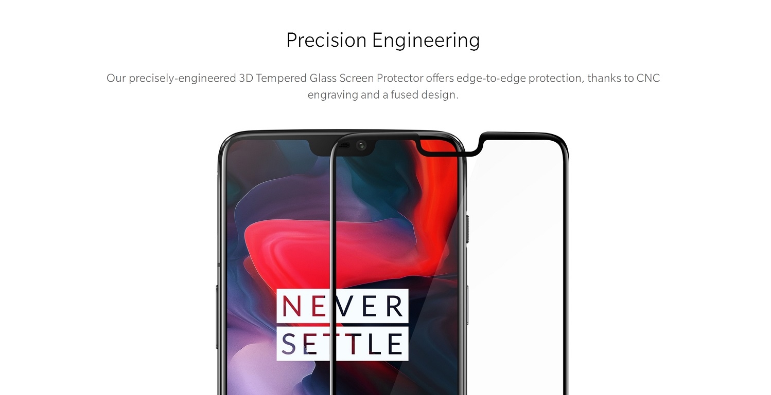 OnePlus 6 3D Tempered Glass Screen Protector