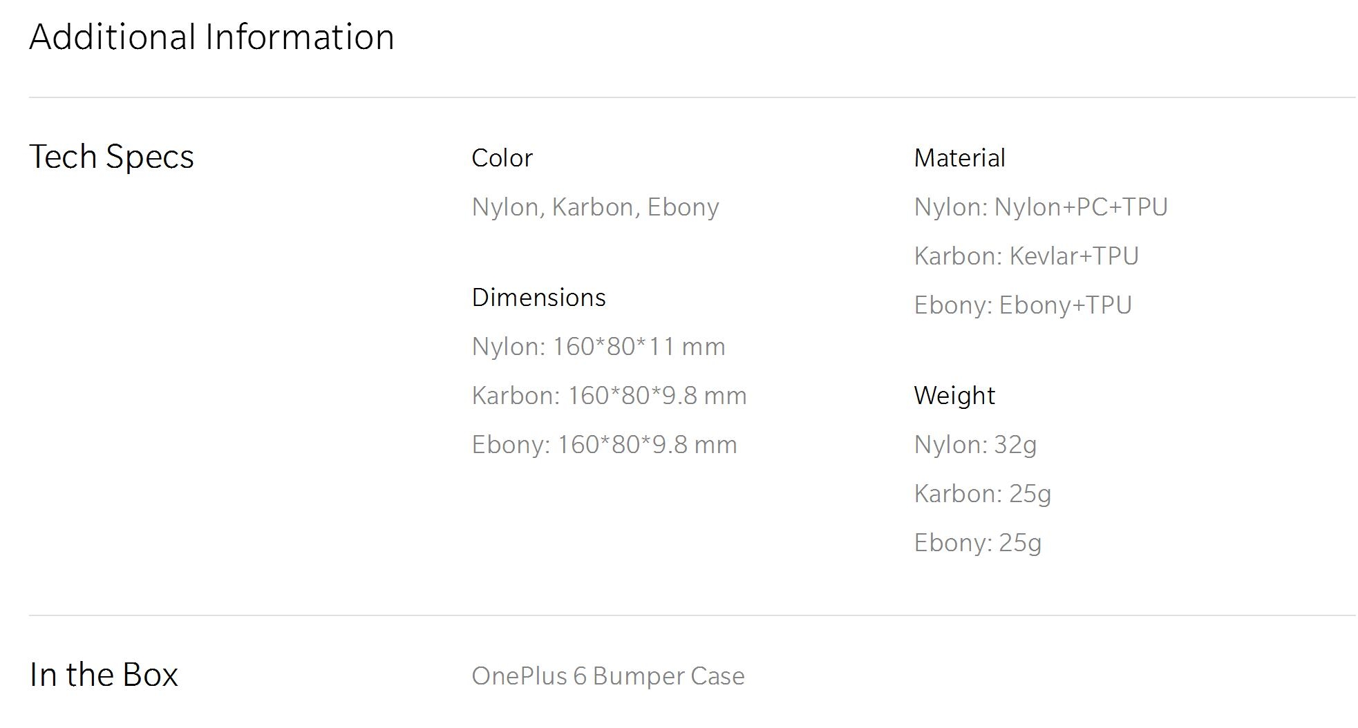 OnePlus 6 Bumper Case