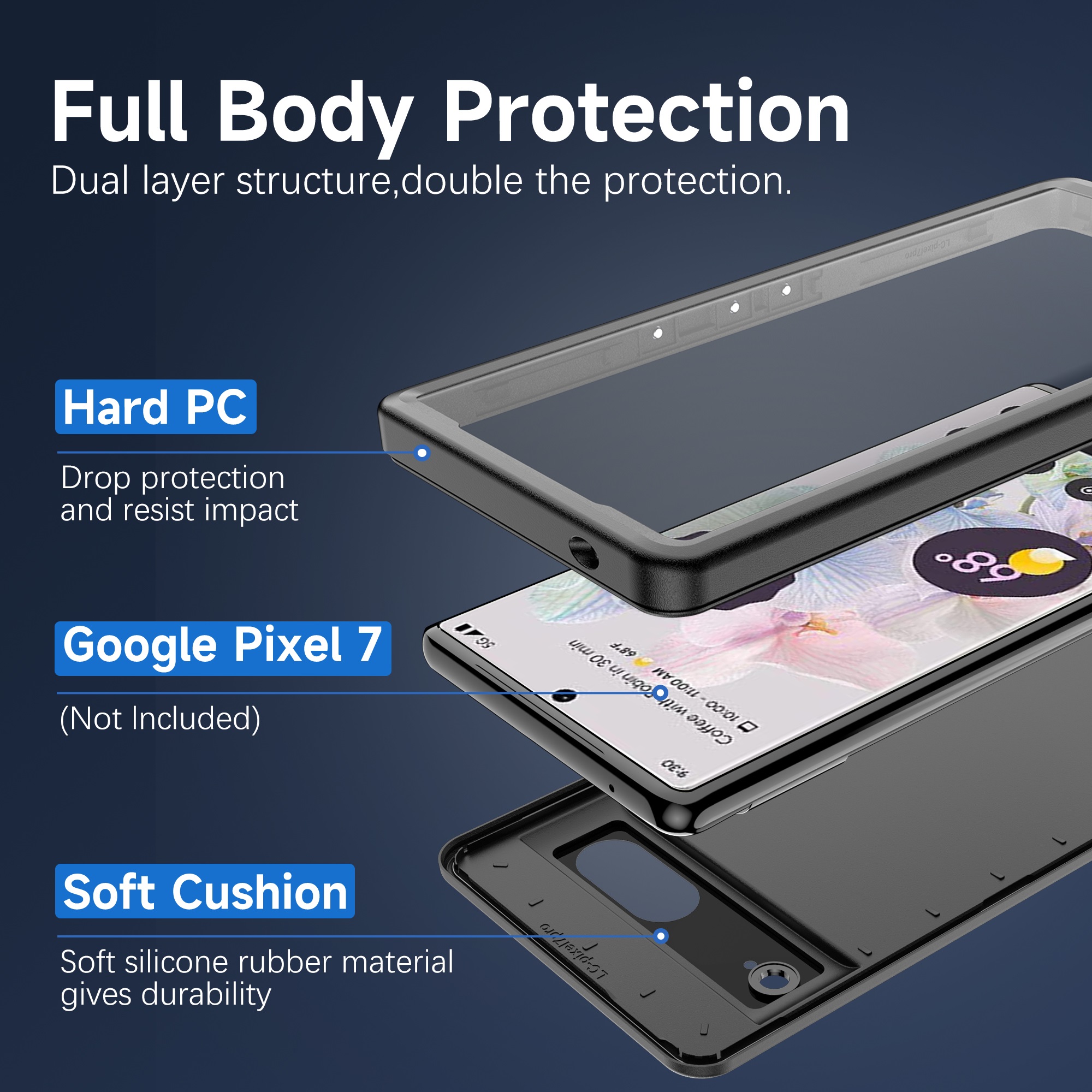 RedPepper IP68 Waterproof Case for Google Pixel 7