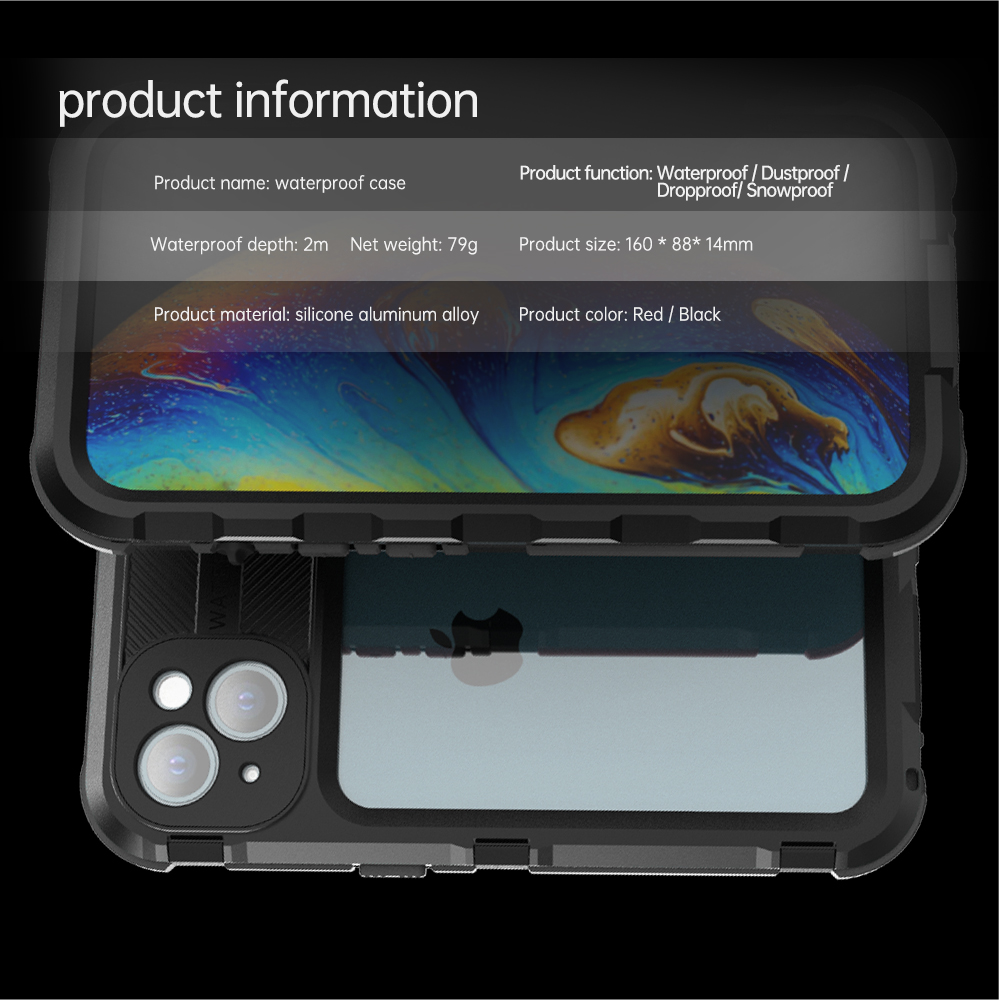 RedPepper IP68 Aluminum Waterproof Case for iPhone 13 Series