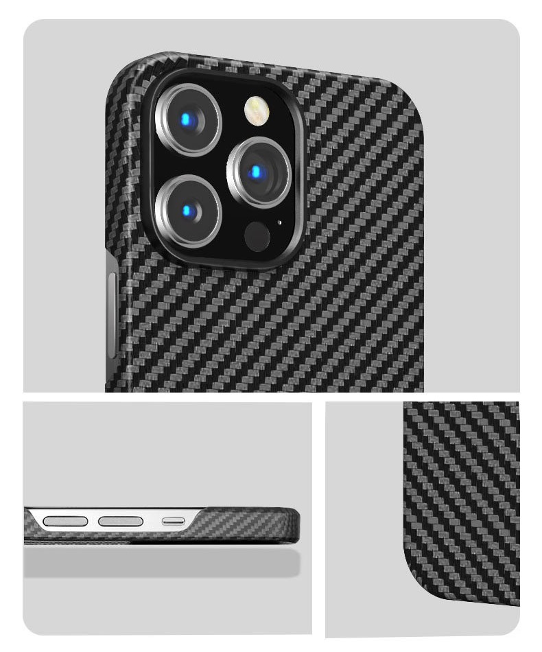 Aramid Carbon Fiber MagSafe Case for iPhone 14 Series 