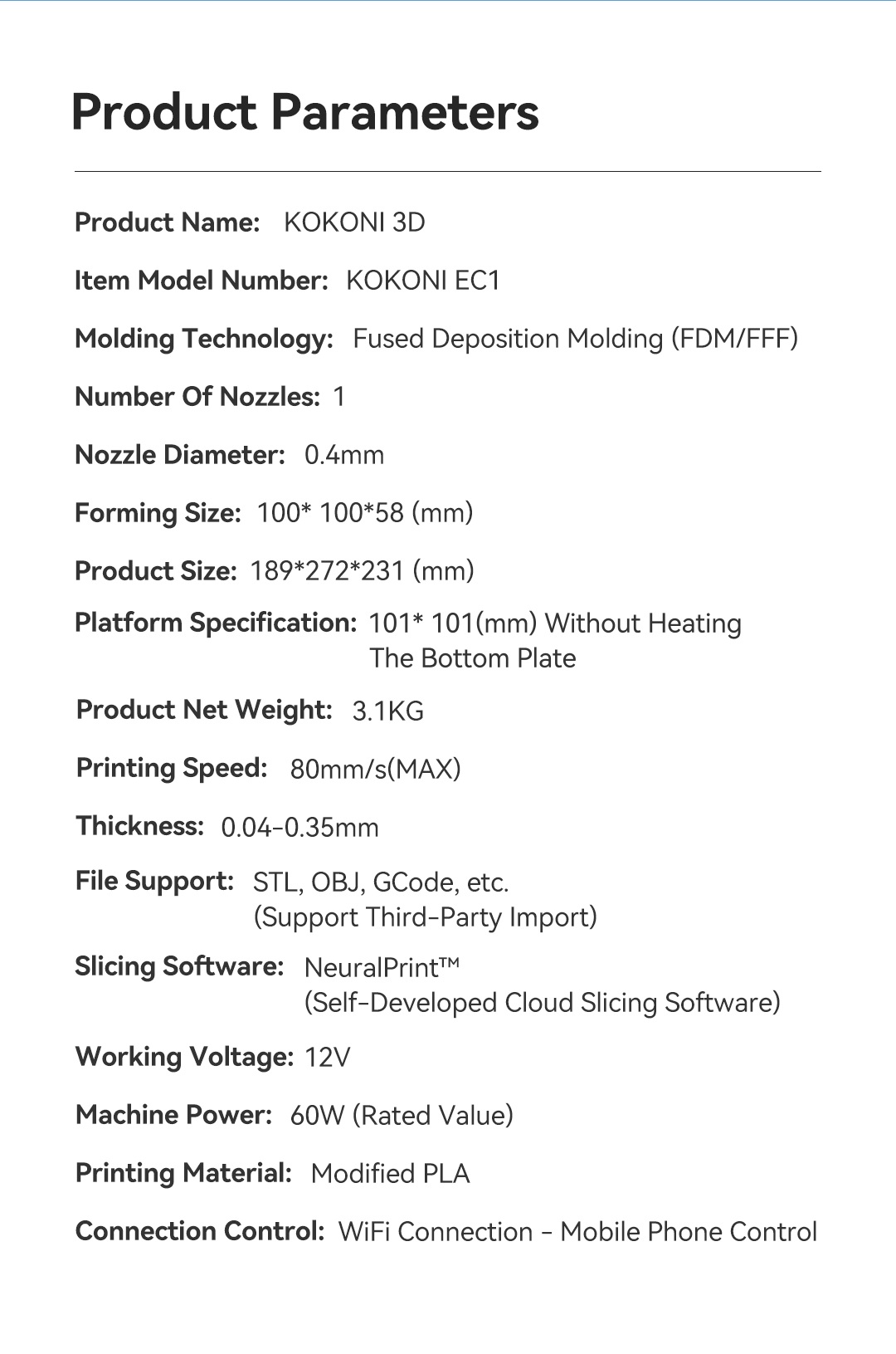 KOKONI Multifunctional 3D Printer