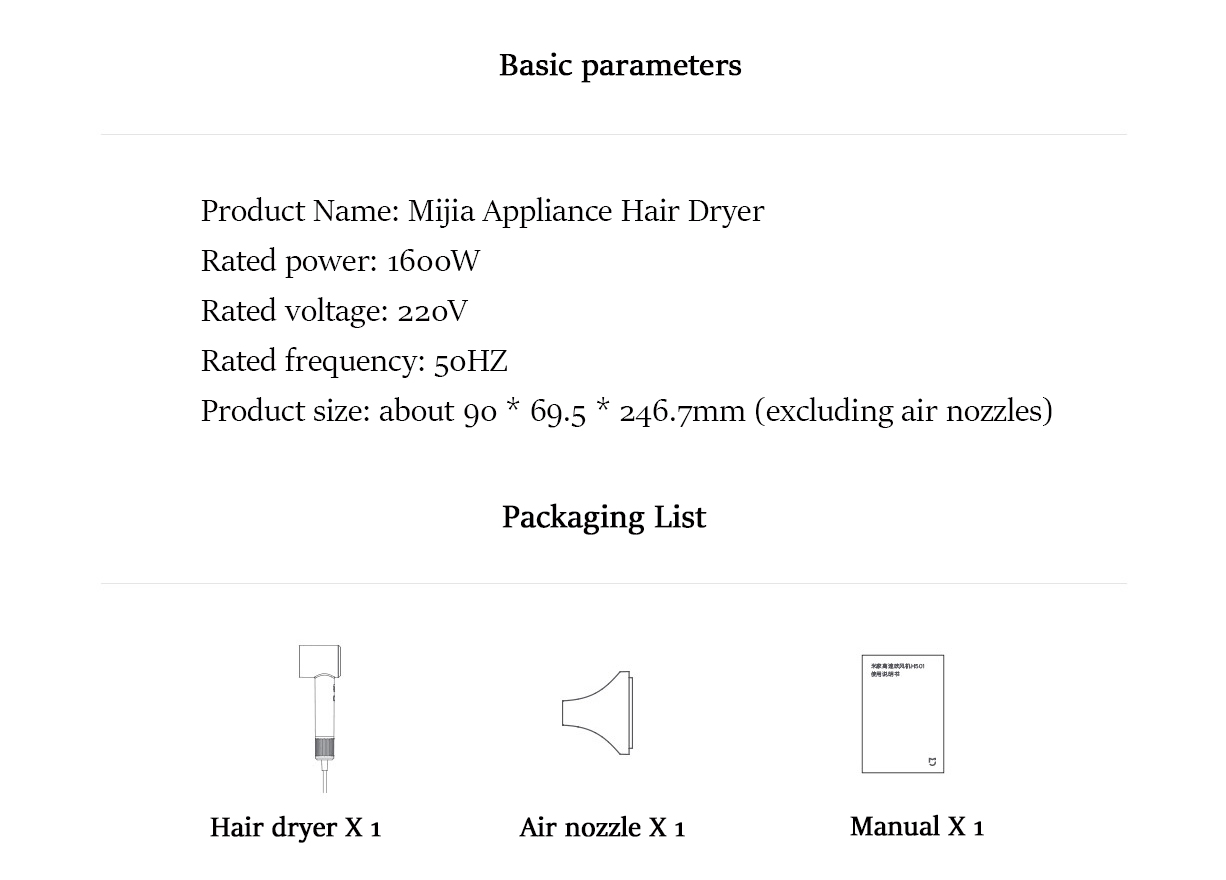 Mijia Appliance Hair Dryer