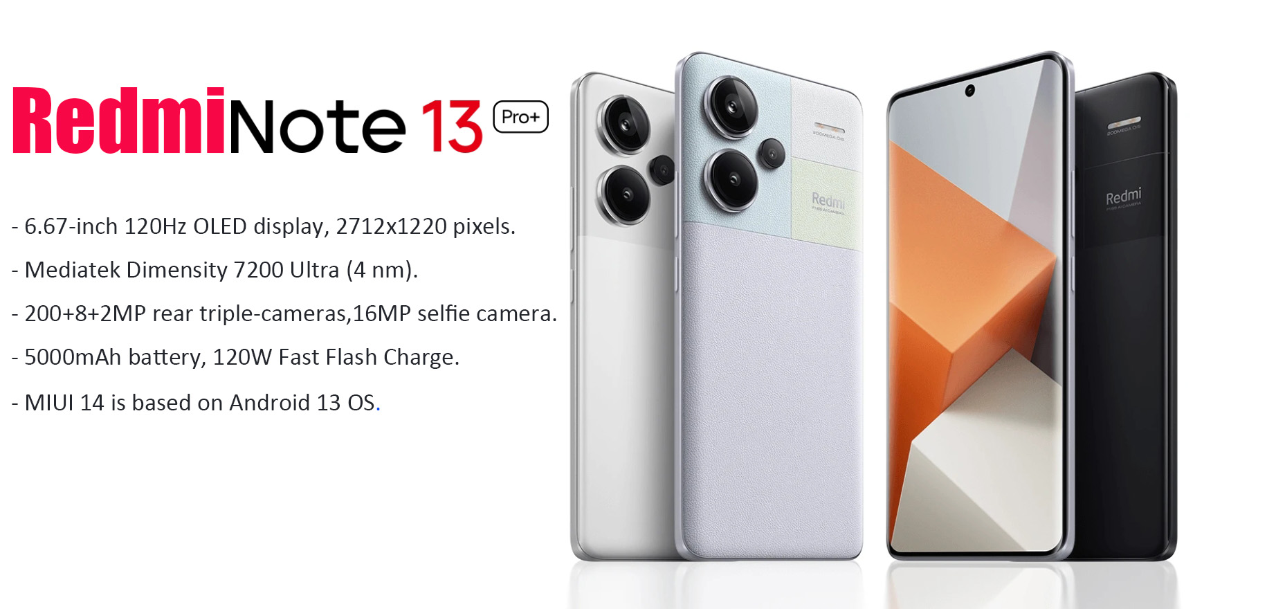 Redmi Note 13 Pro Plus Unveils Stunning Mirror Porcelain White And Midnight  Black