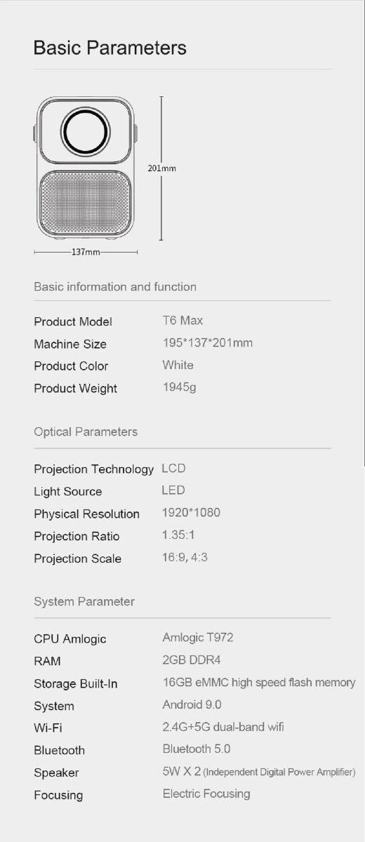 Wanbo T6 Max Projector