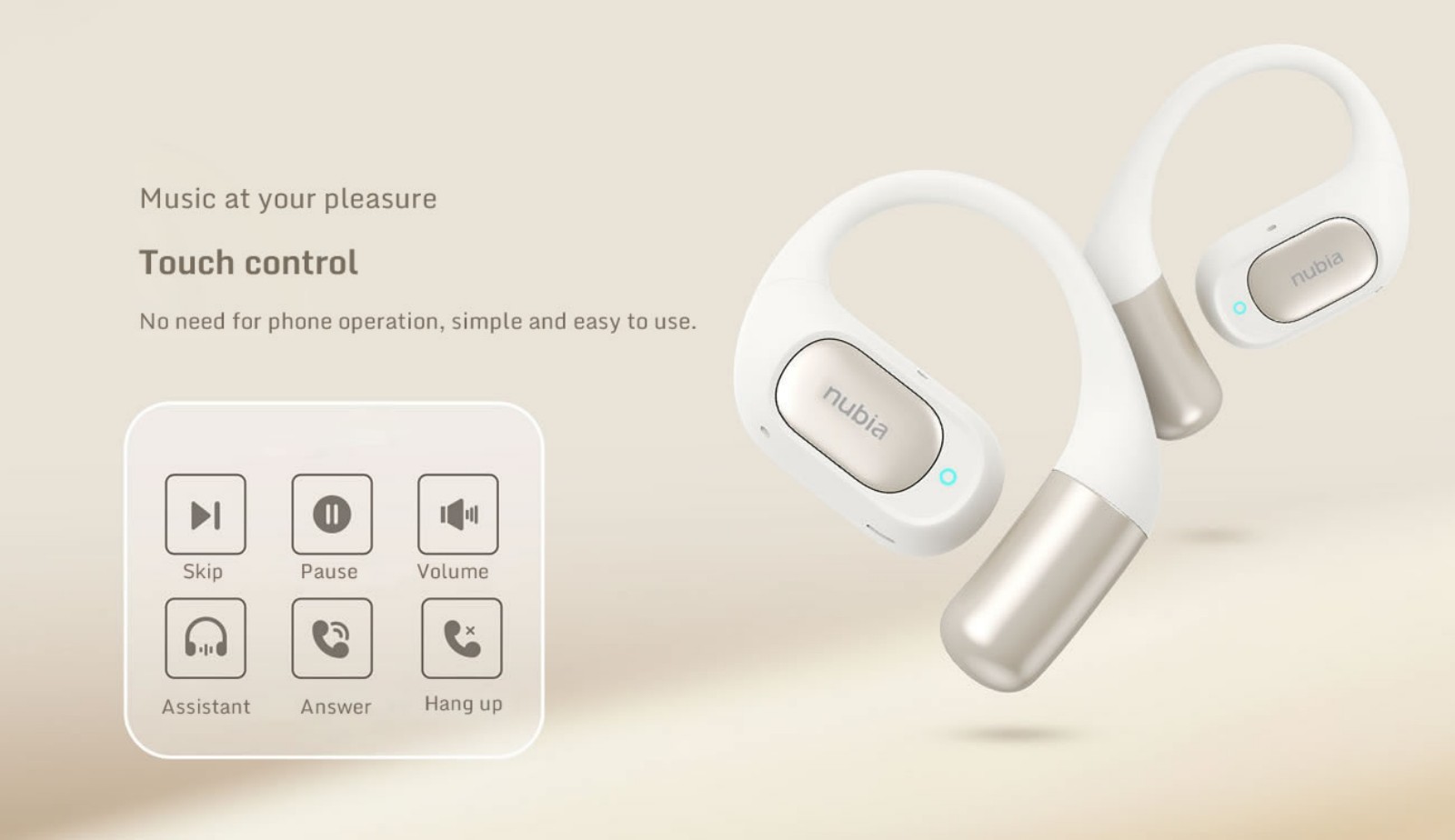 Nubia LiveClip Supra-Aural Earbuds